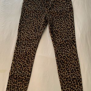 Leopard Print Jeans New J. Crew Button Fly Stretch NWOT Sz 29